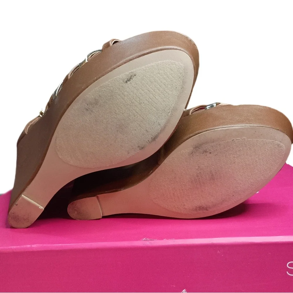 Shoedazzle Chic Janey Espadrille Wedge Sandals - Ankle‎ Strap Comfort SKU538